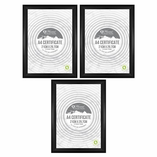 Black certificate frame - a4,